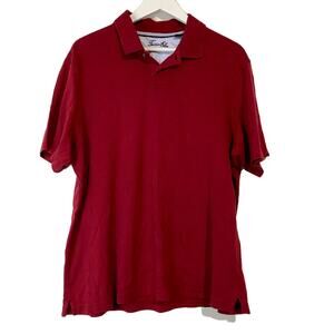 Tasso Ella Men's Short Sleeve Polo Red Size Large EUC Casual Golf Outdoor